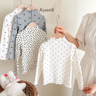 [RJ] สเวทแขนยาวลายจุดน่ารัก ขนาด 90-140 ซม. เหมาะสำหรับฤดูใบ…