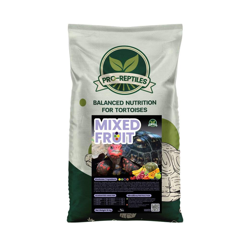 อาหารเต่าบก Pro-Reptiles 10Kg. แบบกระสอบ Basic Tortoise Food มีส่วนผสมของ หนอนนก หญ้าทิโมธี หญ้าอัลฟาฟ่า อาหารเต่า - รูปที่ 4