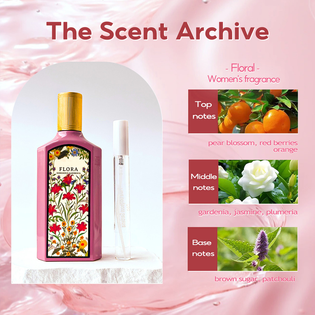 【จัดส่งรวดเร็ว🔥】Flora Gorgeous Gardenia EDP 2ml/5ml/10ml น้ำหอมแฟชั่น น้ําหอมผู้หญิง