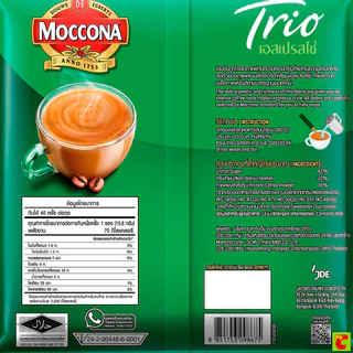 มอคโคน่า ทรีโอ กาแฟปรุงสำเร็จชนิดผง 3อิน1 เอสเปรสโซ่ 15.8 ก. x 40 ชิ้น