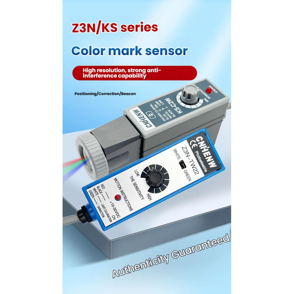 เซ็นเซอร์ฉลากสี CNHENW Z3N-TB22 กลไกบรรจุภัณฑ์กระเป๋าทํา Electromechanical Eye Photoelectric Switch 