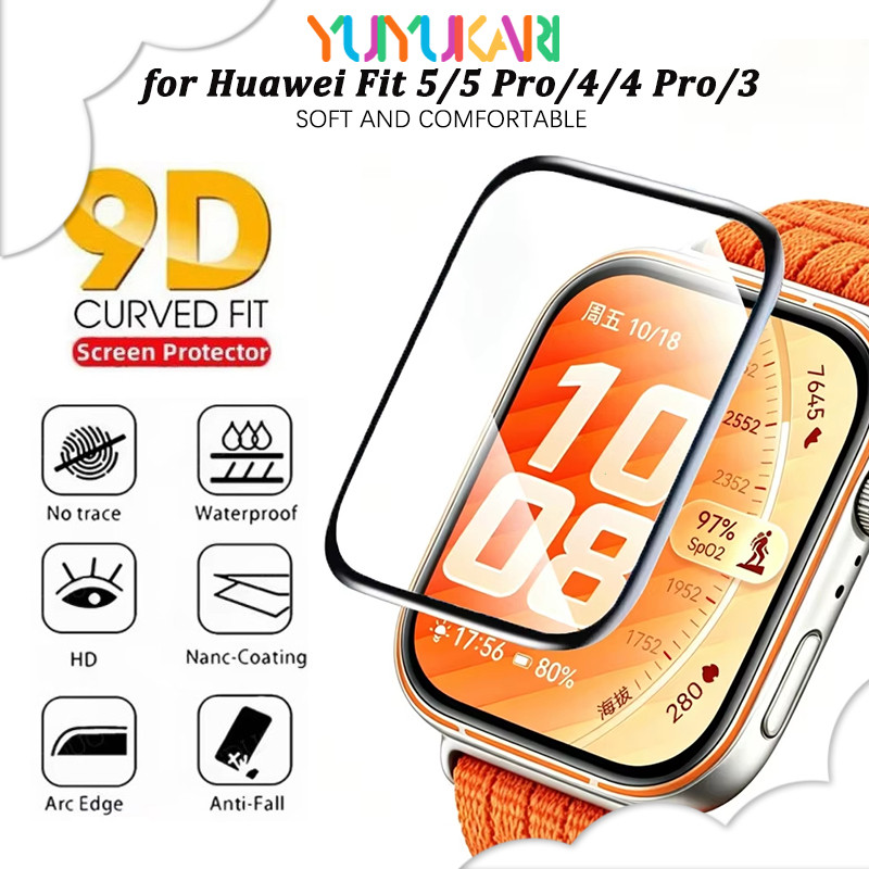 3D แก้วนิรภัย / ฟิล์ม TPU อ่อนสำหรับ for Huawei Watch Fit 5/5 Pro/4/4 Pro อุปกรณ์ป้องกันหน้าจอสำหรับ for Huawei Fit 3