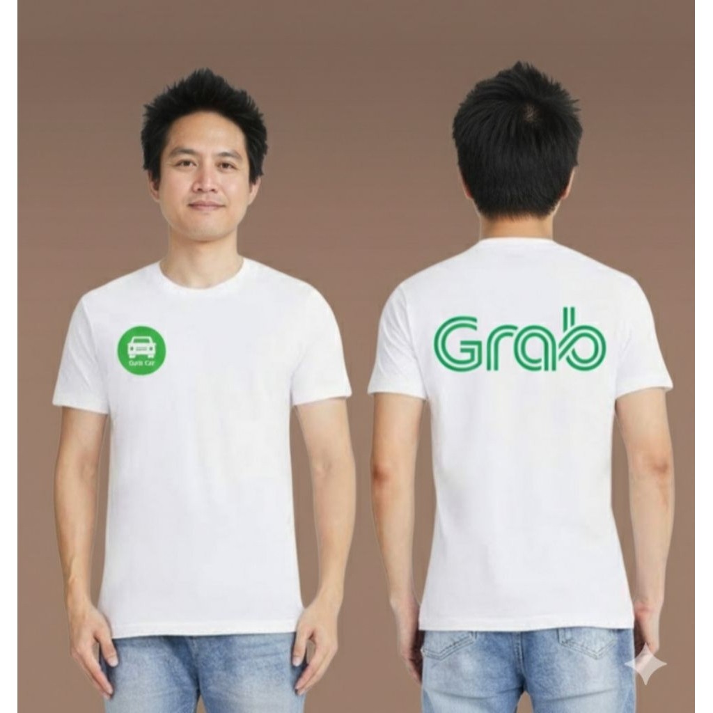 Grab Simple Grab Food RIDER เสื้อยืดสกรีน ด้านหน้า-หลัง