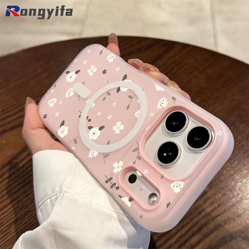ดอกไม้หรูหราเคสโทรศัพท์แม่เหล็กสําหรับVivo V70 ELite FE V60 V60E V50 V50E V40 SE Lite Pro V40E 5G 4Gฝาครอบลูกอมสีน่ารัก 2 ใน 1 ไร้สายชาร์จปลอก