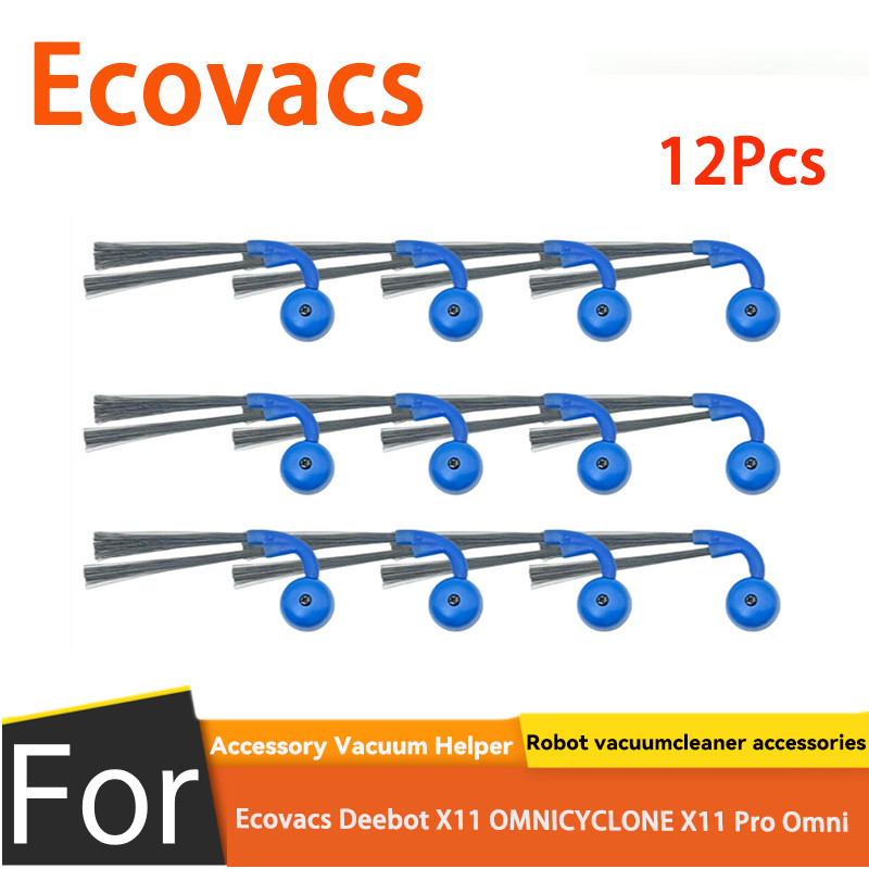 สําหรับ Ecovacs Deebot X11 OMNICYCLONE X11 Pro Omni อุปกรณ์เสริม(12 ชิ้นแปรงด้านข้าง)