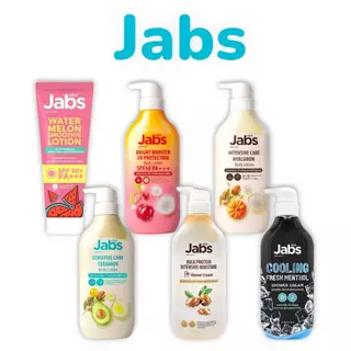 Jabs รวมแจ๊บส์ กันแดด ครีมอาบน้ำ โลชั่นทาผิว บำรุงผิว ใช้ผิวชุ่มชื้น ขนาด 400/450/220 มล. บอดี้ สบู่เหลว