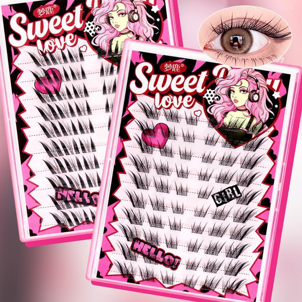 Lash Clusters ขนตาปลอมธรรมชาติภายใต้ขนตา Lash ส่วนบุคคลแต่งหน้าปลอม T7v2