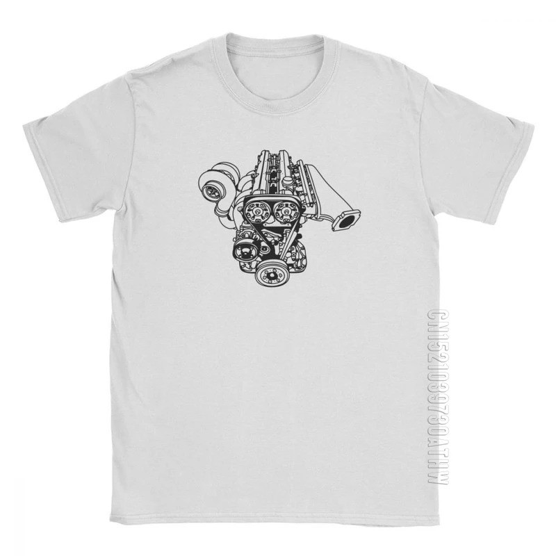 COD Mans 2JZ GTE Sportcar เครื่องยนต์เสื้อยืดตลก O คอ Designer Tops Cotton Tee เสื้อขายร้อน T เสื้อจ