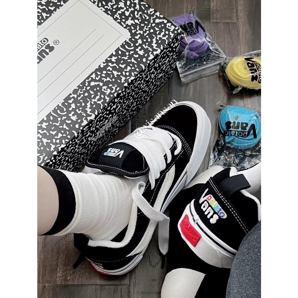 Imran POTATO X VAN VAULT KNU-SKOOL VR3 LX Joint Black White Lace Shoes รองเท้าผ้าใบ Size - 1702 GOMZ