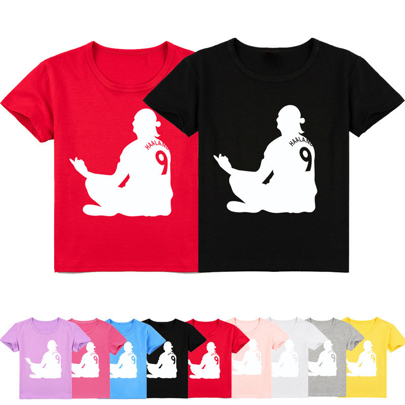 เสื้อยืดแขนสั้นสำหรับเด็กแบบ Haaland เหมาะสำหรับฤดูร้อน