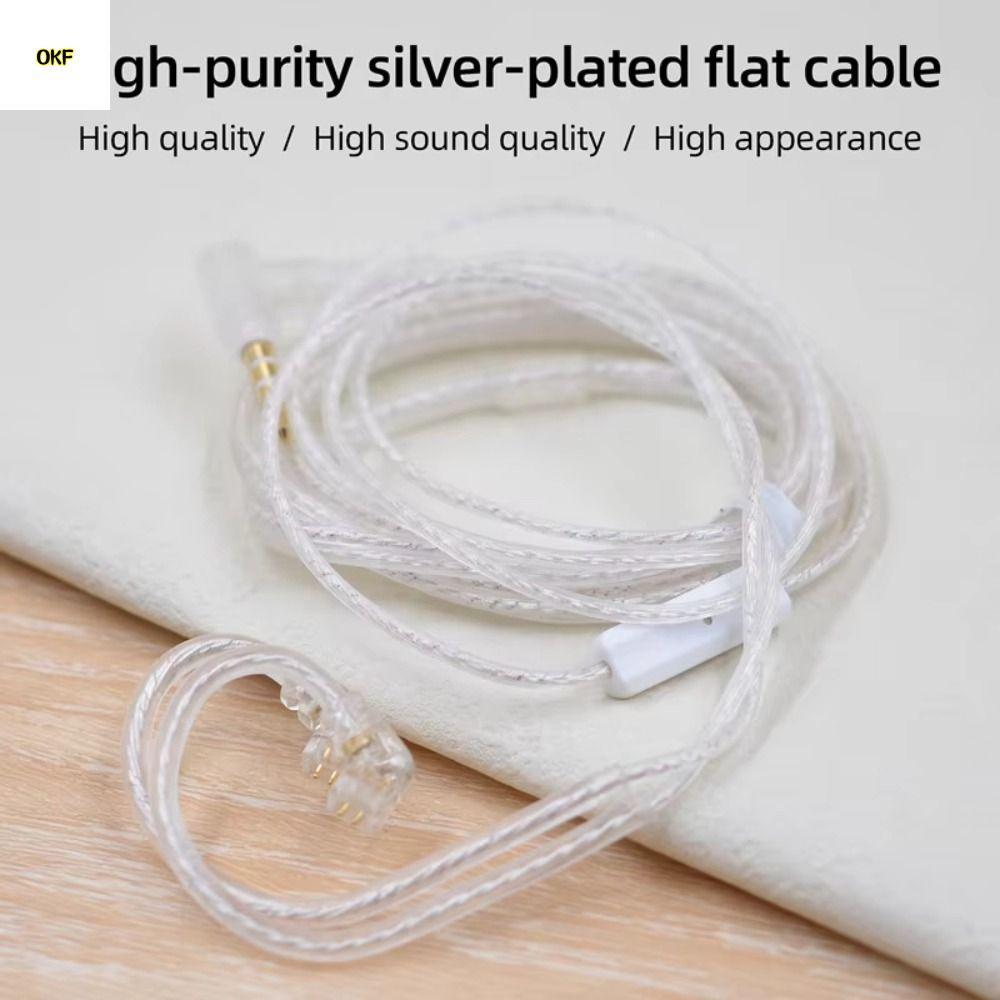 OKF KZ หูฟังสายไฟ,พร้อมไมโครโฟน 3.5 มม.2PIN KZ หูฟังสาย, Consumer Electronics Silver Plated High-Pur