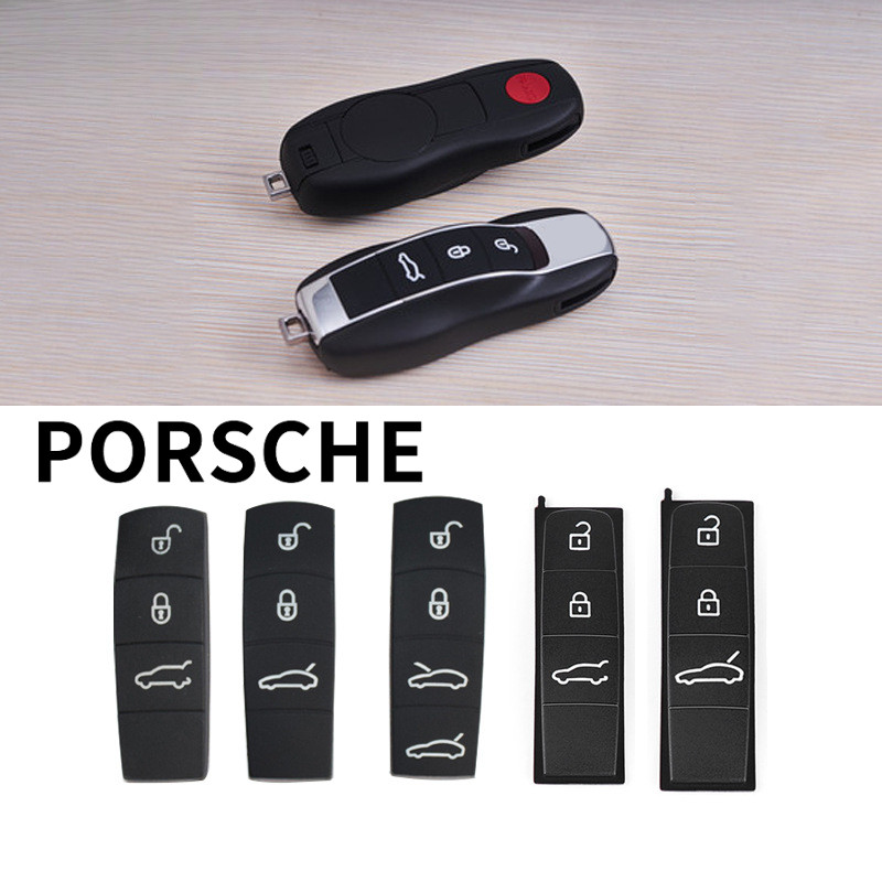 PORSCHE car key button stickers, 911, 718, Macan, Cayenne key button replacement leather buttons