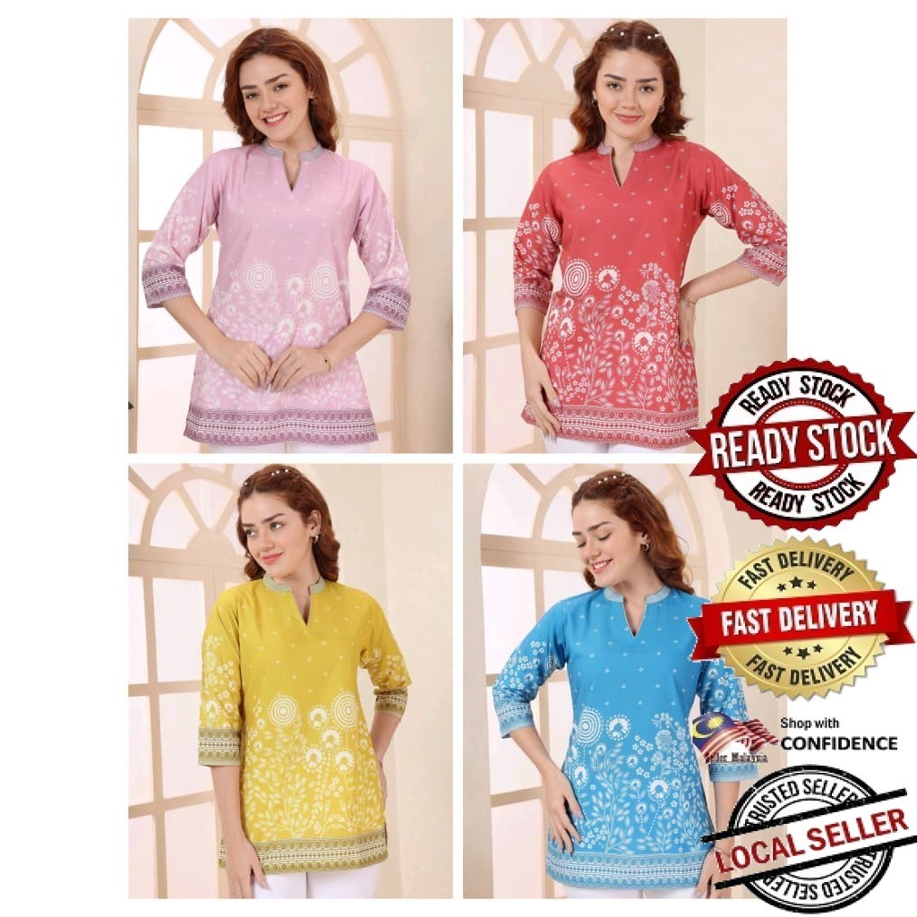 อินเดียKurti PlusขนาดDesignerยาวสั้นผู้หญิงKurtis Kurta Tunic Topเสื้อUD63PK/63RD/63YL/63BLCPSSC