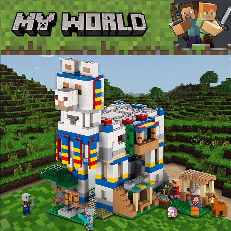 minecraft toy minecraft Minecraft Series Alpaca Village Model Farm Children Educational Assembling C