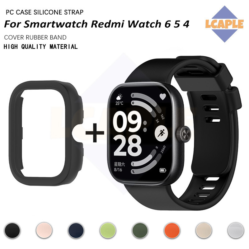 สายรัดซิลิโคนป้องกัน Gores กรณีคอมพิวเตอร์สำหรับนาฬิกา for Redmi 6 5 4 สายรัดยางรูสำหรับนาฬิกา for Redmi Xiaomi 6 5 4