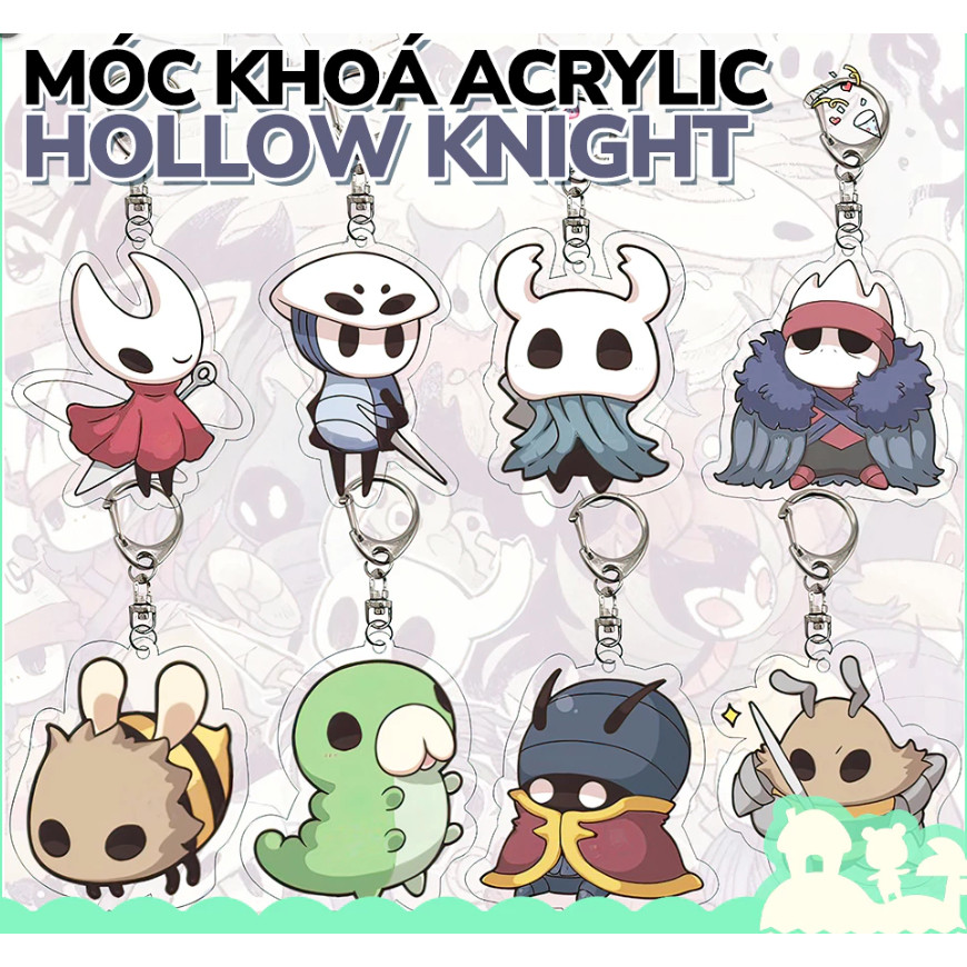Key Game Hollow Knight - โปร่งใส Mica Hollow Knight เกมพวงกุญแจการ์ตูน