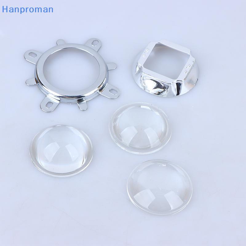 Hanproman> 60 90 120 องศาเลนส์LED Optical Glass 44 มม.Reflector Collimatorคงที่สําหรับ 20W 30W 50W 100W COB High Power COBชิปCOBดี