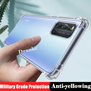 สําหรับ Vivo V17 V19 V19neo 1919 1933 ยืดหยุ่นซิลิโคนเหลวใสกึ่งโปร่งใส Anti-Yellowing ฝาครอบ 4 มุมป้องกัน Jelly Case