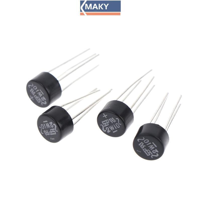 MAKY 10/20/30 ชิ้นใหม่ 2W10 2A/1000 V ไดโอดสะพาน Rectifier รอบ Vridge Rectifier สะพาน Stack TH