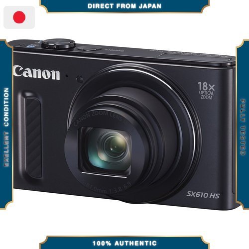 【Excellent】 กล้องดิจิตอล Canon PowerShot SX610 HS สีดำ ซูมออปติคอล 18 เท่า PSSX610HS(BK)