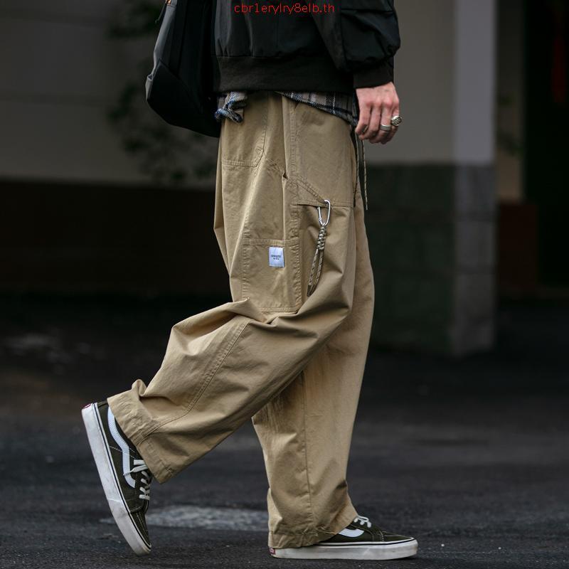 Eaglade Tactical Cargo Baggy Loose Pants for Men in Khaki B02