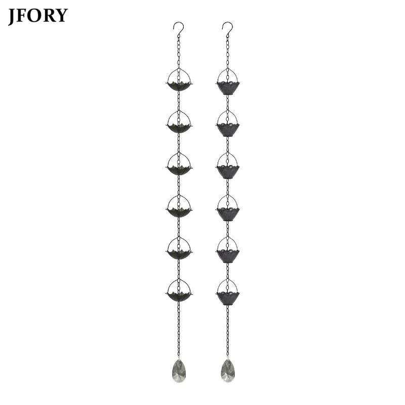 [myfosrz] Rain Chains Functional Eaves Drain Rainwater Diverter Bird Bath Outdoor