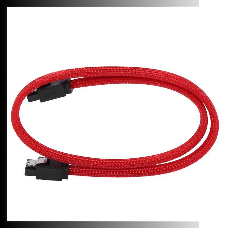 50 ซม.3.0 III SATA3 7pin สายเคเบิลข้อมูล 6 กิกะไบต์/วินาทีสาย SSD HDD Hard Disk ข้อมูลสายไนลอน Sleev
