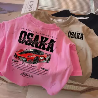 COD 2026 Tokyo Racing Car Printed Kid's T-shirt Fashion Trendy Casual Pure Cotton Top for 3-13 Yrs T11
