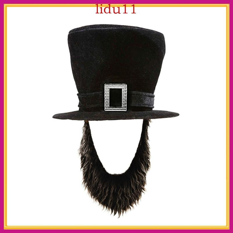 LID Jovial หมวกโจรสลัดยืดหยุ่นและเคราสมจริงสําหรับการแสดงบนเวที