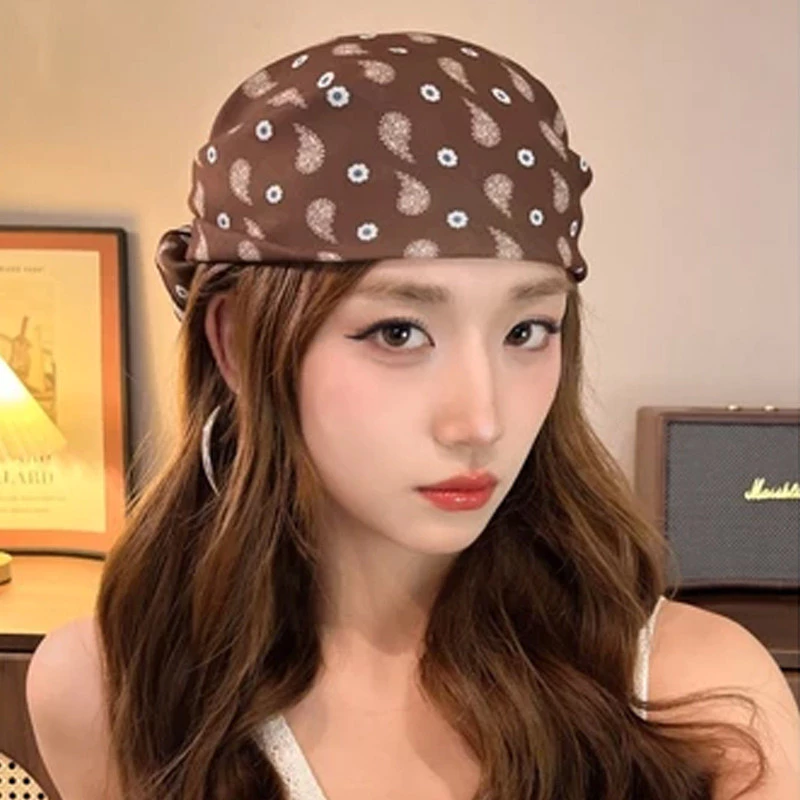 ผ้าพันคอไหม ลายย้อนยุค เหลี่ยม อเนกประสงค์ ฤดูหนาว thumbnail 6