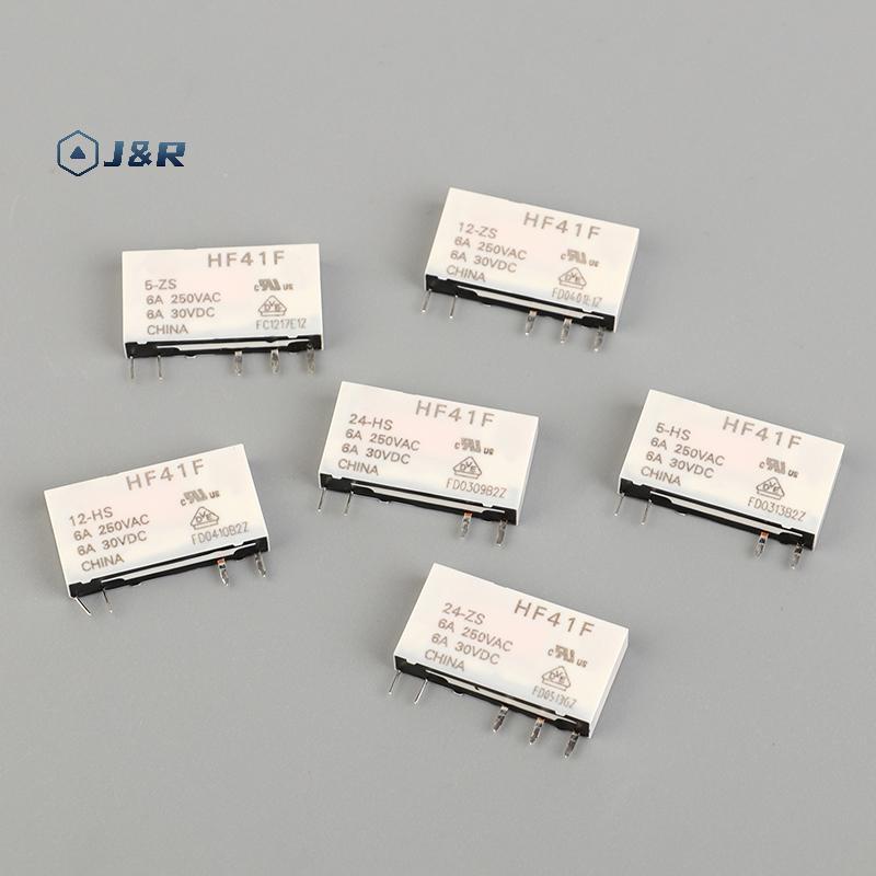 J&R> HF41F-24-ZS HF41F-12-ZS HF41F-5-ZS HF41F-5-HS HF41F-12-HS HF41F-24-HS รีเลย์อุตสาหกรรม Subminia