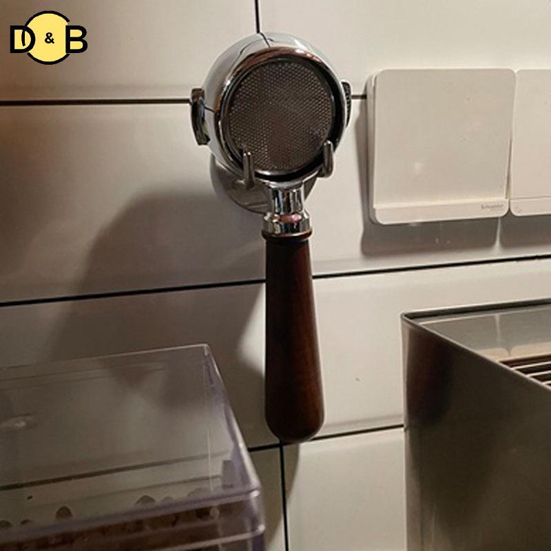 [DB] Self-adhesive Coffee Bottomless Portafilter Wall Rack 51mm/53mm/54mm/58mm Coffee Bottom Filter 
