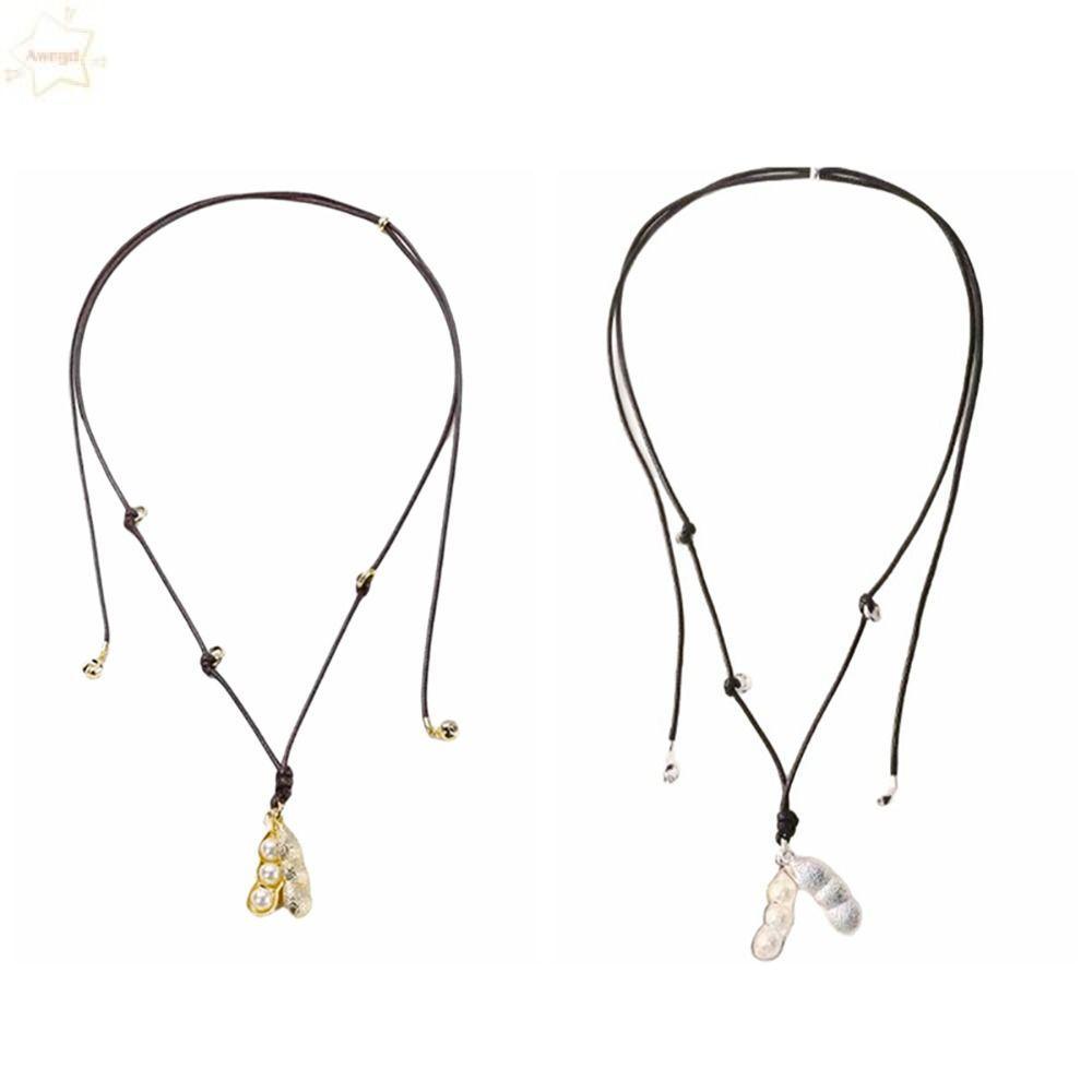 สร้อยคอ AWNGD Pea Pod, สร้อยคอโซ่ยาวโลหะผสม, เครื่องประดับโซ่เชือกประณีต