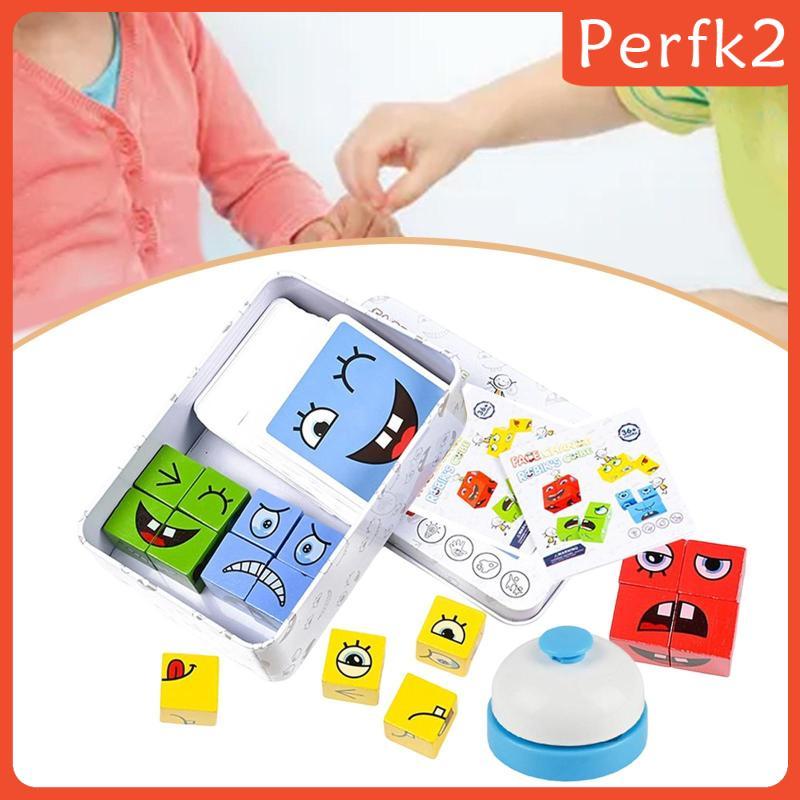 [Perfk2] Face Changing Cube Face เปลี่ยนก้อนไม้สําหรับเด็กและผู้ใหญ่ Cube Building Blocks เกมสําหรับ