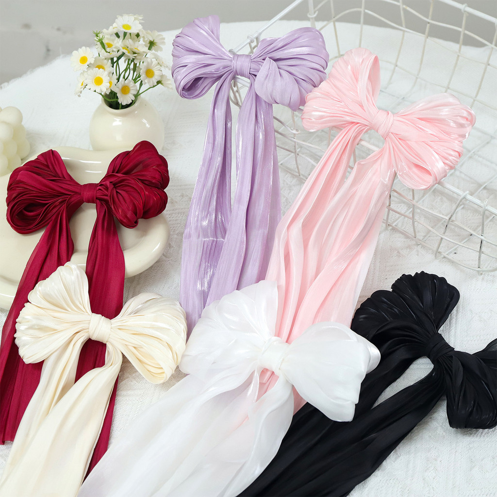 ✔สต็อกพร้อม✔ Pearlescent Snow Segment ผ้าริบบิ้นช่อดอกไม้ดอกไม้หัตถกรรม DIY วัสดุ