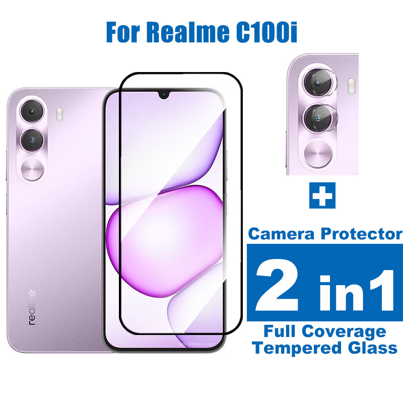 Realme C100i กระจกนิรภัยสําหรับ Realme C100 P4 Lite Power Pro Narzo N61 N63 N65 N53 N55 5G เต็มหน้าจ