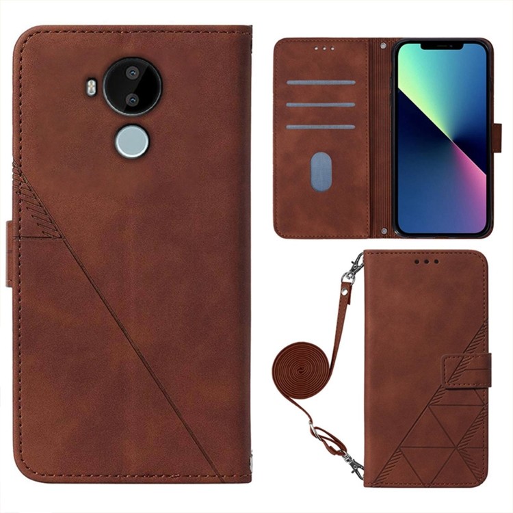 พร้อมส่ง สําหรับ Nokia C30 Crossbody 3D Embossed Flip Leather Phone Case