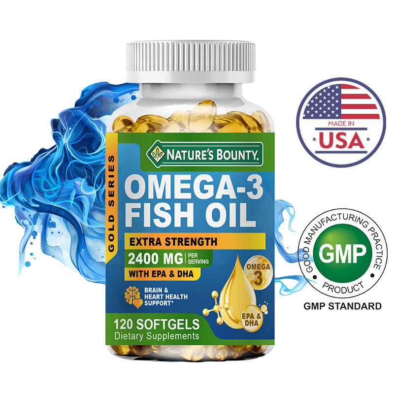 Nature’s Bounty Omega-3 Softgels | ช่วยสนับสนุนสุขภาพหัวใจ สมอง และภูมิคุ้มกัน | 120 Softgels