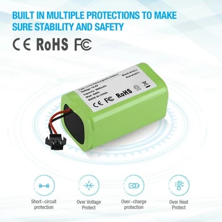 18650 14.4V (เหมาะสําหรับ 14.8V)2800mAh/6800mAh เปลี่ยนแบตเตอรี่สําหรับ Deebot N79S, N79, DN622, Robovac 11, 11S, 11S Max