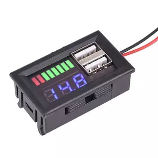 [GOOY] Car12V แบตเตอรี่แรงดันไฟฟ้าและจอแสดงผลไฟฟ้ามิเตอร์ดิจิตอลแบตเตอรี่รถยนต์โวลต์มิเตอร์ LED แบตเตอรี่ตัวบ่งชี้ระดับชาร์จตะกั่วกรด TH