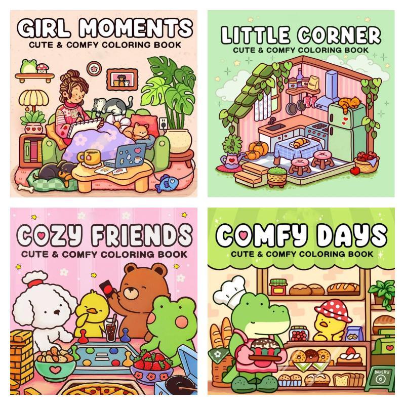【พร้อมส่ง】สมุดระบายสี Girl Moments หนังสือภาพวาดกราฟฟิตีเพื่อการศึกษา Doodles Book ผู้ใหญ่และวัยรุ่น