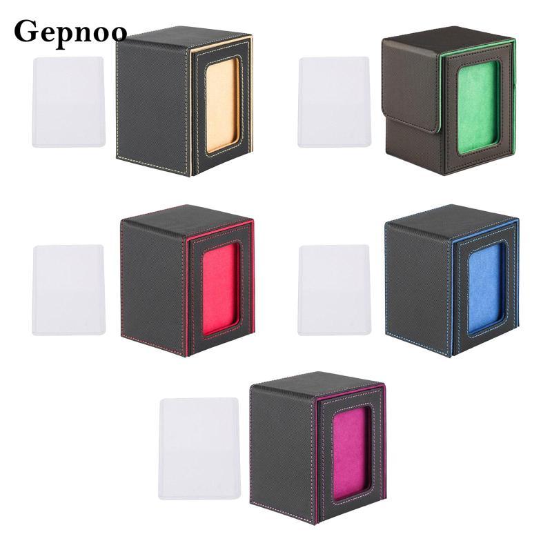 [Gepnoo] Trading Card Deck Box Album Hockey Card Protection Premium Practical Card Deck Case Organiz