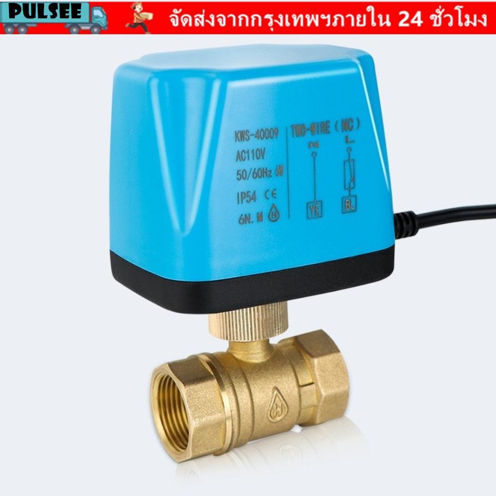 โซลินอยด์วาล์ว PULSEE, DN50 บอลวาล์วไฟฟ้าควบคุมเดียวสองสาย, DC12V-24V AC220V ปกติปิด 2-Way Motorized