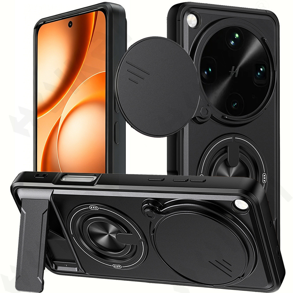 เคสสําหรับ OPPO Find X9 Ultra Matte Black Case พร้อมตัวป้องกันกล้องสไลด์ Anti-Shock Soft TPU Case Ultra Thin Anti-Shock Cove