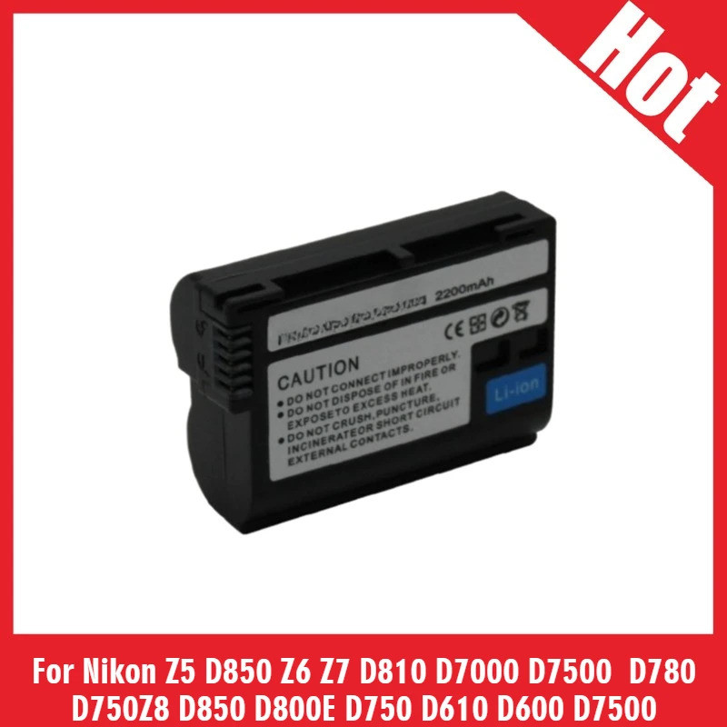แบตเตอรี่กล้องใหม่ EN-EL15C 7.0V 2220mAh สําหรับ Nikon Z5 D850 Z6 Z7 D810 D7000 D7500 D780 D750Z8 D8