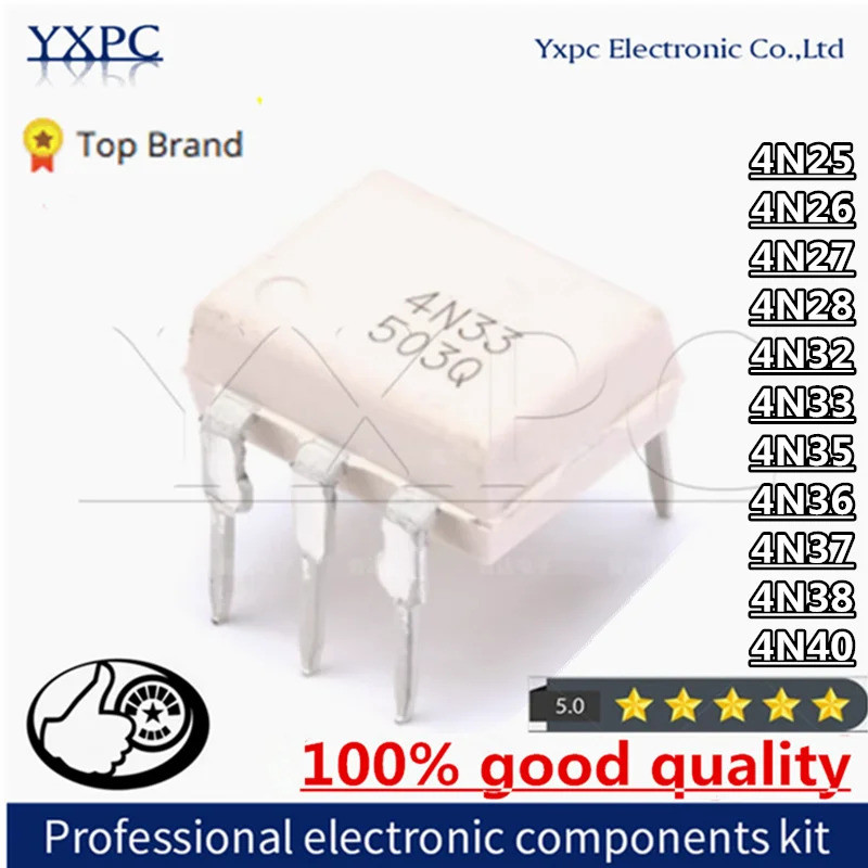 5pcs 4N25 4N26 4N27 4N28 4N32 4N33 4N35 4N36 4N37 4N38 4N40 DIP-6 ชิป IC
