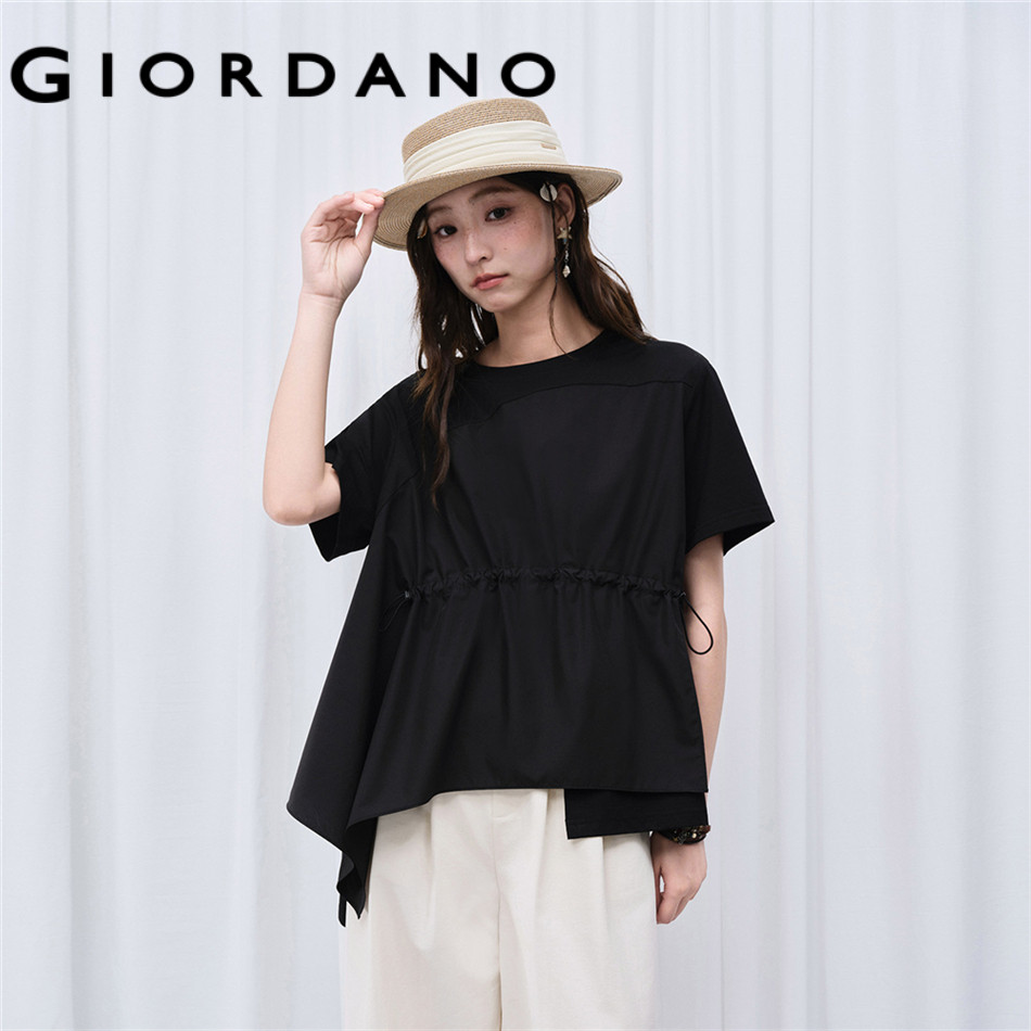 GIORDANO WOMEN Women Stitched T-Shirt 18326222