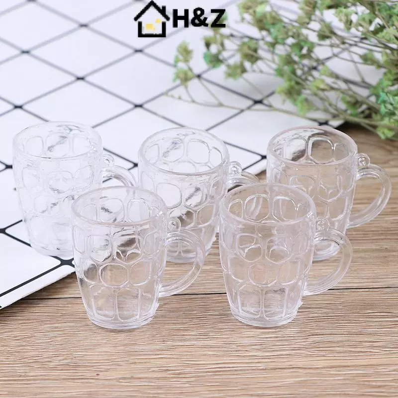 H&Z 5 ชิ้น 1:12 Dollhouse Miniature ถ้วยเบียร์พลาสติก thumbnail 7