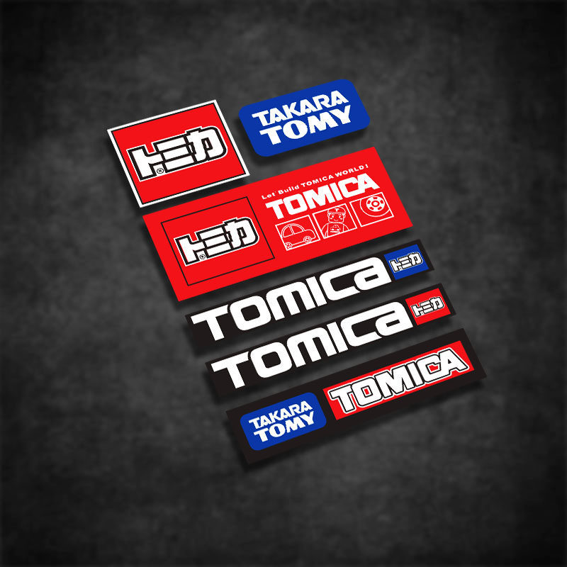 TOMICA car ミトสติ๊กเกอร์สะท้อนแสงกันน้ํากันแดดสติ๊กเกอร์ติดมอเตอร์ไซค์สติ๊กเกอร์เตือนความปลอดภัยสติ๊กเกอร์ติดรถ