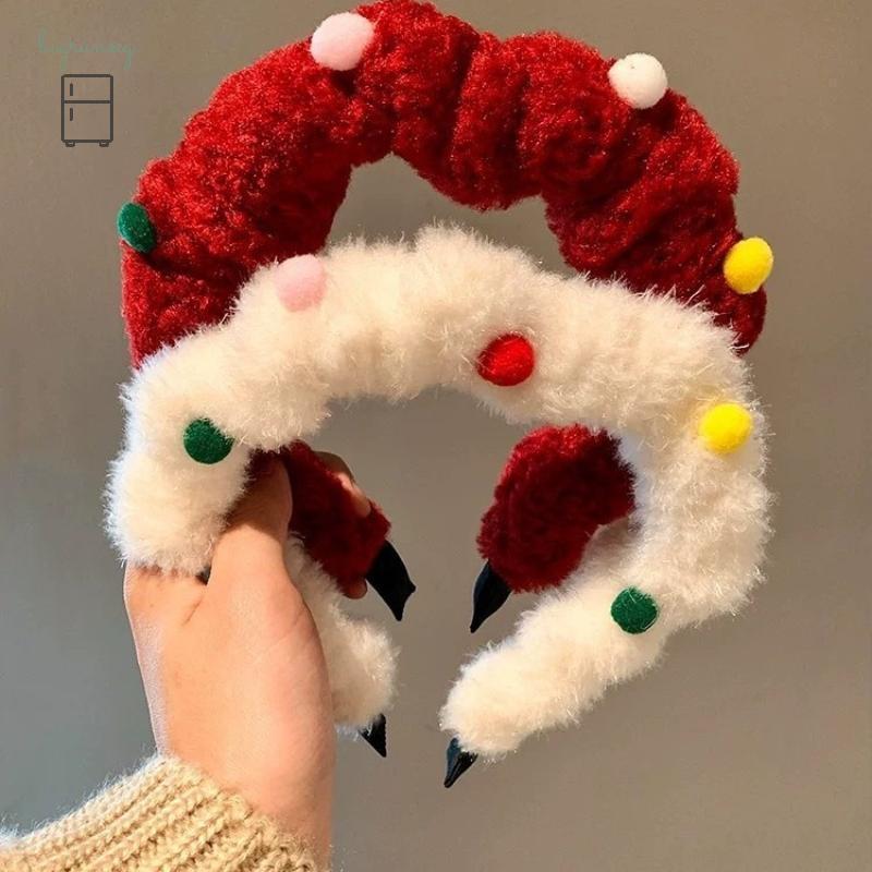 🎅เมอร์รี่คริสต์มาส🎄[BRN] ตุ๊กตาน่ารัก Elk Head Band Merry Christmas Reindeer ผม Hoop เทศกาลคอสเพลย์อ